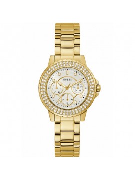 Ρολόι επίχρυσο Guess Crown Jewel Gold Stainless Steel GW0410L2 GW0410L2