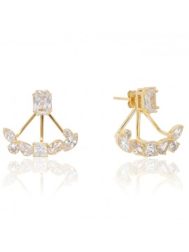 Γυναικεία επίχρυσα σκουλαρίκια JCOU Multi Stone 925 JW909G4-02 JW909G4-02