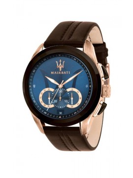 Ανδρικό ρολόι Maserati Traguardo Brown Leather R8871612024