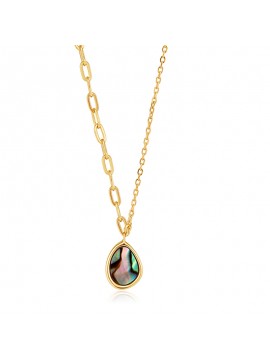 Γυναικείο επίχρυσο κολιέ Ania Haie Abalone Mixed Link N027-02G N027-02G