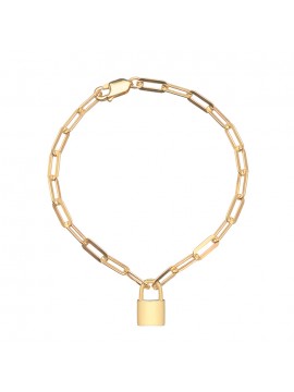 Βραχιόλι Honor Omano επίχρυσο lucky charm lock SB117Y SB117Y