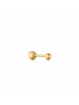 Γυναικείο επίχρυσο σκουλαρίκι 925 Mini Sphere Barbell E035-01G E035-01G