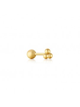 Σκουλαρίκι επίχρυσο Ania Haie 925 Triple Ball Barbell E035-03G E035-03G