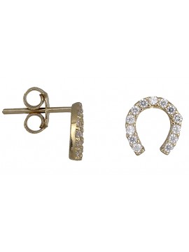 Σκουλαρίκια χρυσά με σχήμα πέταλο K14 D018544 D018544