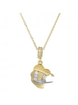 Γυναικείο κολιέ από χρυσό Κ9 με πετράτο duck D027439 D027439