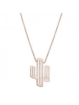 Κολιέ ροζ gold 14Κ κάκτος D030487 D030487