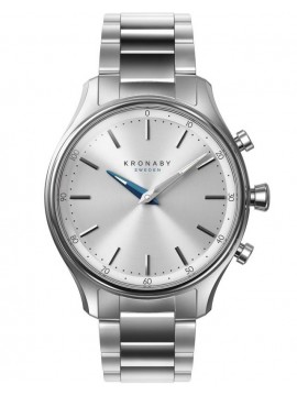 Kronaby Sweden Smart Watch Sekel με ασημί μπρασελέ A1000-0556 A1000-0556