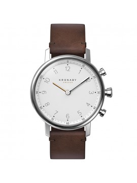 Kronaby Sweden connected Nord με καφέ δερμάτινο λουράκι A1000-0711 A1000-0711