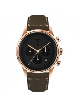 Ρολόι ανδρικό Tylor Tribe brown leather strap TLAC005 TLAC005