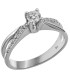 Μονόπετρο δαχτυλίδι 18K με μπριγιάν D014282 D014282
