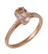 Δαχτυλίδι γυναικείο με morganite από ροζ χρυσό 18Κ D036115 D036115
