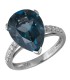 Δαχτυλίδι λευκόχρυσο 18Κ με Topaz και μπριγιάν D039233 D039233