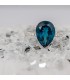 Δαχτυλίδι λευκόχρυσο 18Κ με Topaz και μπριγιάν D039233 D039233