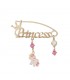 Παραμάνα χρυσή παιδική 14Κ princess unicorn με ζιργκόν D041274 D041274
