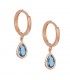 Γυναικεία ροζ gold σκουλαρίκια 14Κ aqua ζιργκόν D043469 D043469