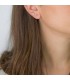 Γυναικεία ροζ Gold σκουλαρίκια Ear Climbers 925 Lightning Strike D043751 D043751
