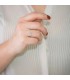 Λευκόχρυσο δαχτυλίδι ροζέτα 18Κ με διαμάντι σε Emerald κοπή D055370 D055370