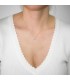 Γυναικείο κολιέ από λευκόχρυσο 14Κ ροζέτα D045637 D045637