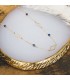 Κολιέ χρυσό 14Κ με ρόμβους και πέτρες Lapis D046307 D046307