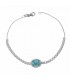 Βραχιόλι λευκόχρυσο 14Κ ροζέτα Aqua D046789 D046789