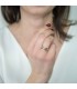 Δαχτυλίδι χρυσό γυναικείο 14Κ με λευκά ζιργκόν D048197 D048197