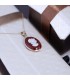 Γυναικείο χρυσό κολιέ 9Κ με Οβάλ Cameo D051957 D051957