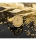 Γυναικείο σεβαλιέ δαχτυλίδι από χρυσό 14Κ με λευκά ζιργκόν και σταυρό D053525 D053525