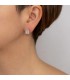 Λευκόχρυσα Καρφωτά Σκουλαρίκια Ροζέτες Κ9 Emerald Cut D055219 D055219