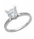 Λευκόχρυσο δαχτυλίδι 14Κ Μονόπετρο με Lab Grown Diamonds D056711 D056711