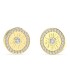 Σκουλαρίκια επίχρυσα Guess steel με ζιργκόν UBE04081JWYGT/U JUBE04081JWYGT/U