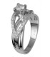 Δαχτυλίδι μονόπετρο λευκόχρυσο 18K D001449 D001449