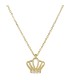 Χρυσό κολιέ με διάτρητη κορώνα Κ14 D026392 D026392