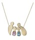 Κολιέ χρυσό 14Κ 4μελής οικογένεια drops D026998 D026998