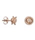 Σκουλαρίκια ροζ gold 14Κ ανάγλυφες μπίλιες D027702 D027702