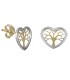 Δίχρωμα παιδικά σκουλαρίκια Κ9 διάτρητο δέντρο ζωής D029115 D029115